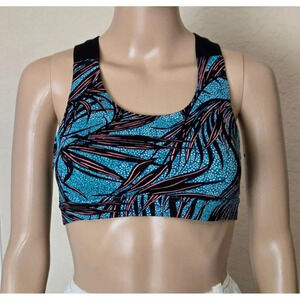Lululemon All Sport Bra III Mini Palm Lace Tofino Teal Multi Black Size 6